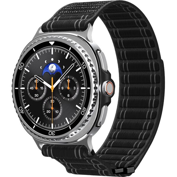 Spigen Fabric Band řemínek (hook-and-loop) Samsung Galaxy Watch8 46/44/40mm černý