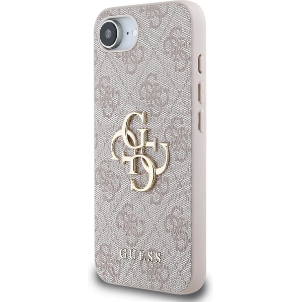Guess PU 4G Metal Logo kryt iPhone 17e/16e růžový - Pouzdra - Obrázek e51a6f06a8994edb94ff71901a1fc826