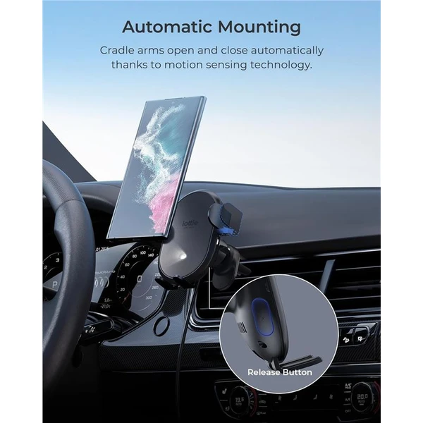 iOttie AutoSense 2 Wireless Air Vent Mount držák do auta s nabíjením černý - Držáky - Obrázek e52e99ccc6a747d29b069e25c71339a2