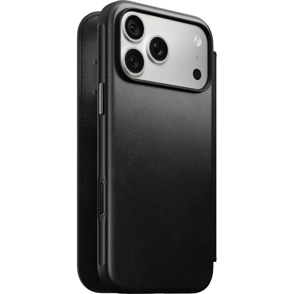 Nomad Modern Leather Folio (Horween) MagSafe kožené pouzdro iPhone 17 Pro Max/18 Pro Max Black - Pouzdra - Obrázek e5422d2c15c543f8bfc82a02bfeb082f