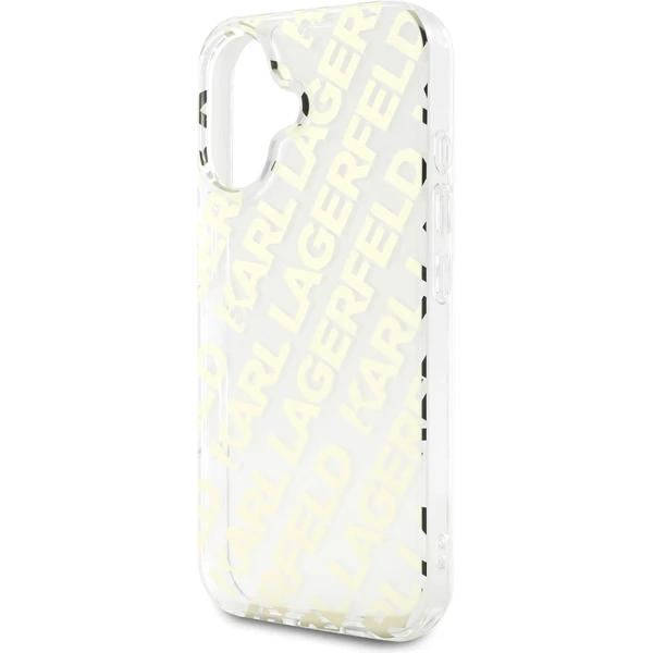 Karl Lagerfeld IML Electroplated Repeated Logo kryt pro iPhone 16 zlatý - Pouzdra - Obrázek e585b1c6a5fc48b4bd395d986e395f80