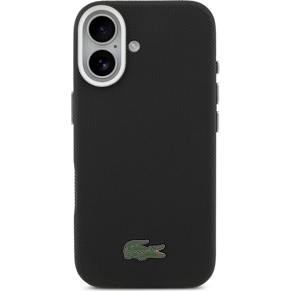 Lacoste PVC Iconic Petit Pique Metal Logo MagSafe kryt iPhone 17 černý - Pouzdra - Obrázek e5c604b2e8ef49aa969954fe1d078ce3