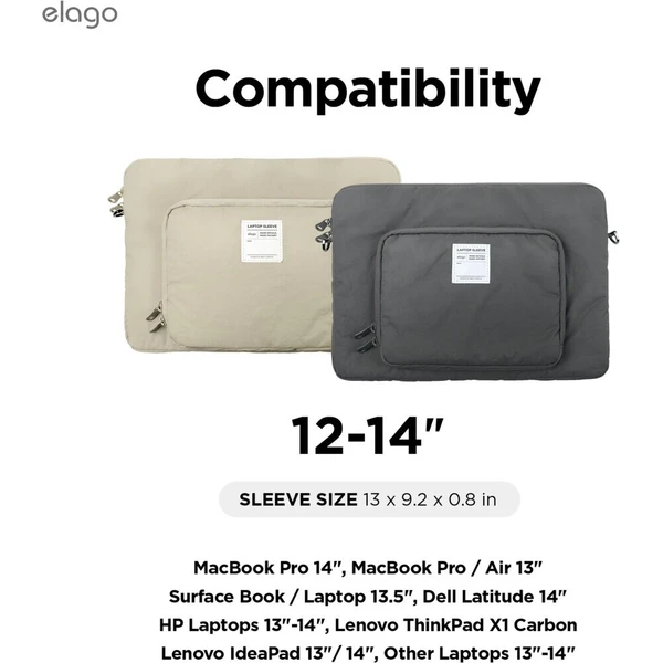 ELAGO PC Sleeve pouzdro pro MacBook 12"-14'' tmavě šedé - Pouzdra - Obrázek e5ca61fe987d454faca47aa76d0057f4
