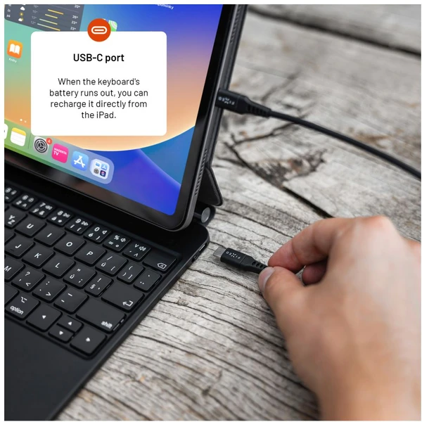 FIXED Typee pouzdro s bezdrátovou klávesnicí iPad Pro 11" (18-22)/iPad Air 11" (20-26), EN, černá - Pouzdra s klávesnicí - Obrázek e5ffd68b82704e15b7a7124c1ce3f31b