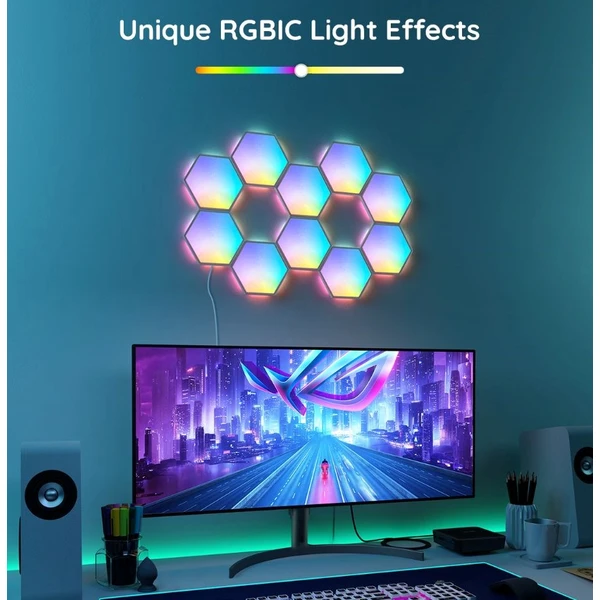 Govee RBIC Glide Hexa světelné panely 10ks - Chytrá osvětlení - Obrázek e63655b2dd434b66a9870225460d33e7