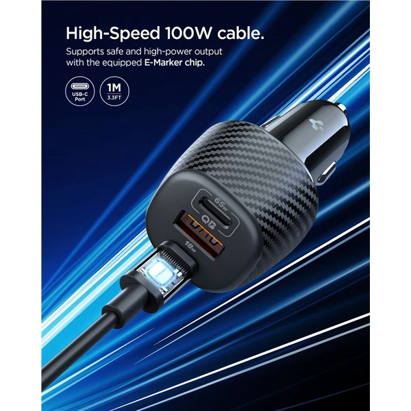 Spigen Essential nabíječka do auta (113W) černá (EV1133) - Nabíječky - Obrázek e64d65621f6d405083dca0df92d5f67a