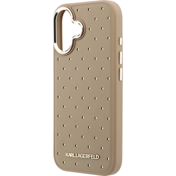 Karl Lagerfeld PU Perforated Gold Dots MagSafe kryt iPhone 17 béžový - Pouzdra - Obrázek e65041d1284f4989a94eb029c6429f32