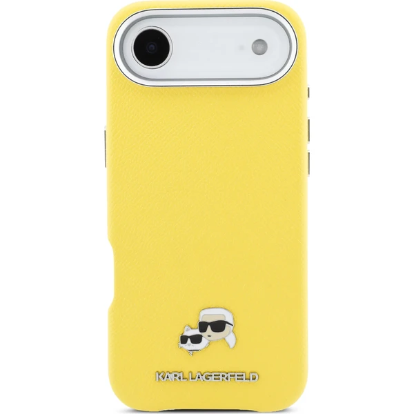 Karl Lagerfeld PU Karl and Choupette Heads Pins MagSafe kryt iPhone Air žlutý - Pouzdra - Obrázek e655b362d31d43eea3666d148c1f533b