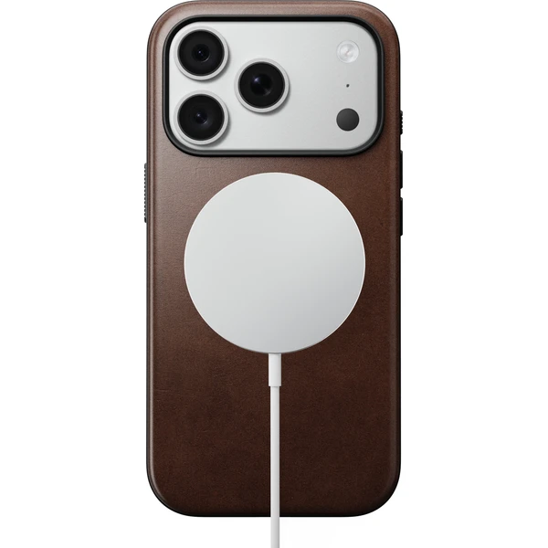 Nomad Modern Leather (Horween) MagSafe kožený kryt iPhone 17 Pro/18 Pro Rustic Brown - Pouzdra - Obrázek e672f405d70c45a99f14deaa4f0dde8e