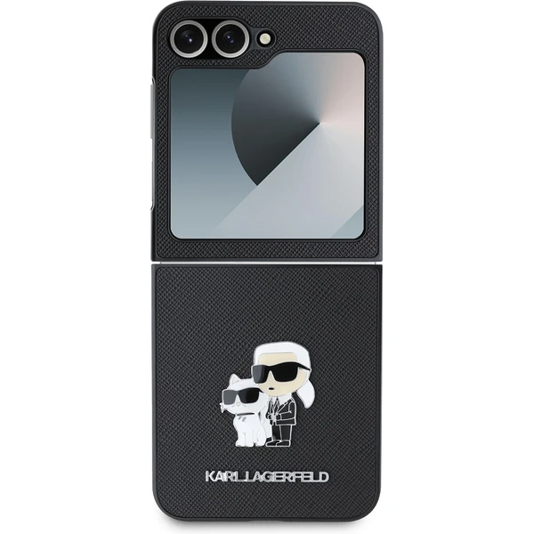 Karl Lagerfeld PU Saffiano Karl and Choupette kryt Samsung Galaxy Z Flip 6 černý - Pouzdra - Obrázek e678f5c696ae44fe92585a45d811ffb8