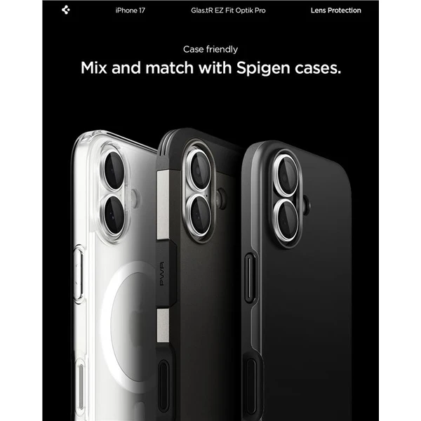 Spigen Glass tR EZ Fit Optik Pro skla iPhone 17 silver (2 ks) - Ochranné folie a skla - Obrázek e698c93e512b408286af9cef7aa35b4f