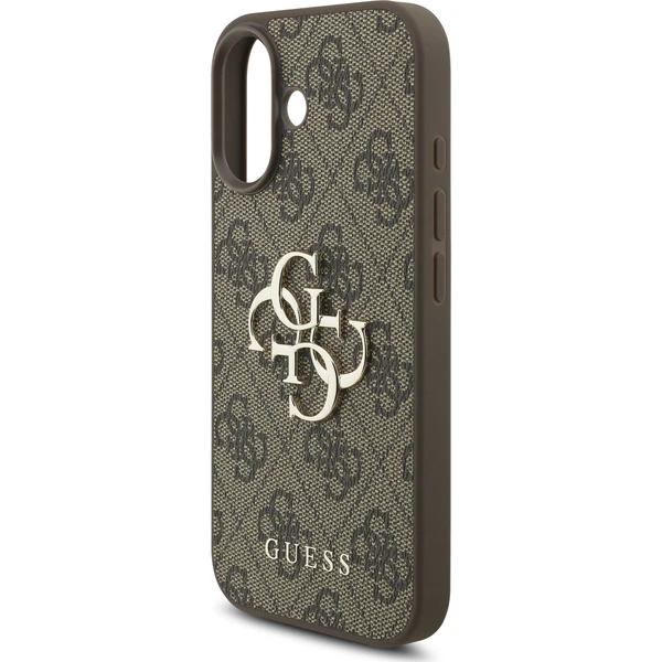 Guess PU 4G Metal Logo Strap kryt iPhone 17 hnědý - Pouzdra - Obrázek e6a4408739e54f02a34ba0ba2b115b98
