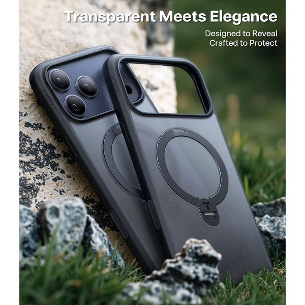 Torras Ostand Q3 Spin MagSafe kryt iPhone 17 Pro black - Pouzdra - Obrázek e6bae5e1f036499c9bacc674b77b7c57