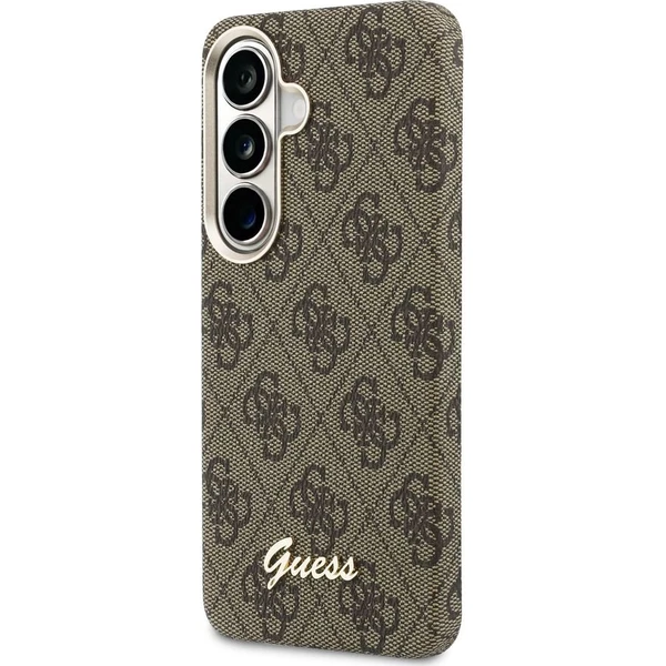 Guess PU 4G Script Metal Logo Magnetic kryt Samsung Galaxy S26 hnědý - Pouzdra - Obrázek e6bc54354f6549aa9d48eaff7c946456