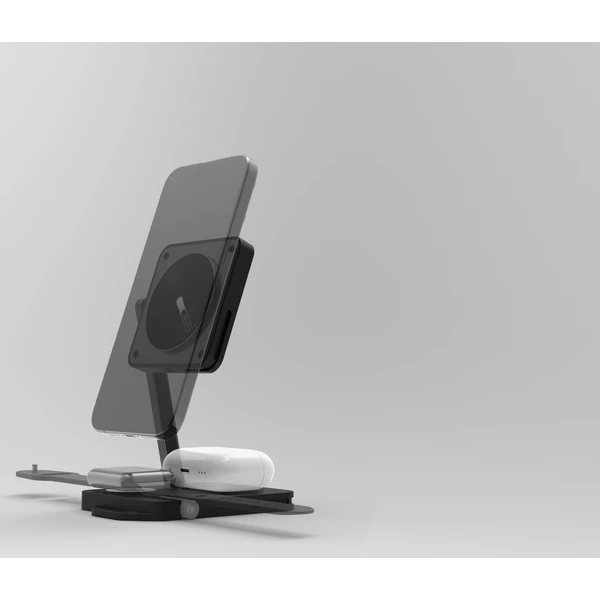Aulumu M01 4-in-1 Folding Wireless Charging Station & Pad MagSafe nabíječka Black - Nabíječky - Obrázek e6eabbb968c94273adef92e3e89411d5
