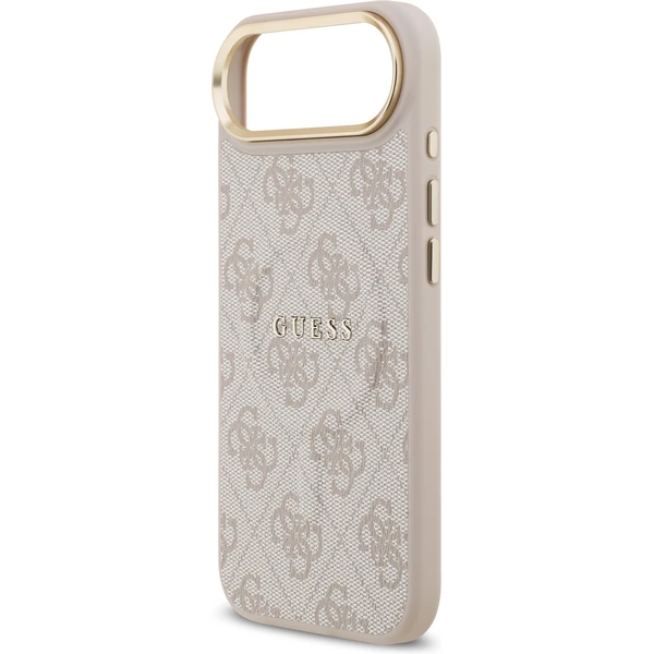 Guess PU Leather 4G Gold Frame MagSafe kryt iPhone Air růžový - Pouzdra - Obrázek e6f8e6b6136a4b3198c42370ad0bc224