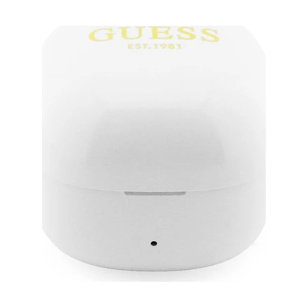Guess Mini Classic Logo OWS bezdrátová sluchátka bílá - Sluchátka - Obrázek e6fabd0361ca430abd88f49c521f6ae0