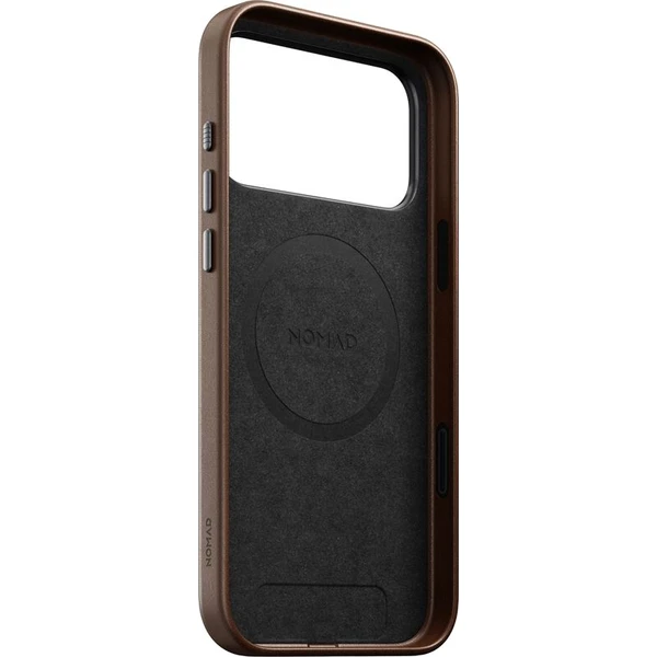 Nomad Traditional Leather Case MagSafe kožený kryt iPhone 17 Pro Max Brown - Pouzdra - Obrázek e72e44aded284c87975202e567a6e4dd