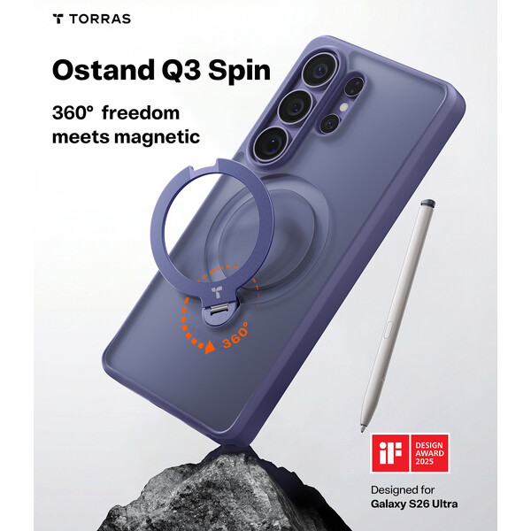 Torras Ostand Q3 Spin MagSafe kryt Samsung Galaxy S26 Ultra violet surge - Pouzdra - Obrázek e735dcd82e554788b0902bbce289964c