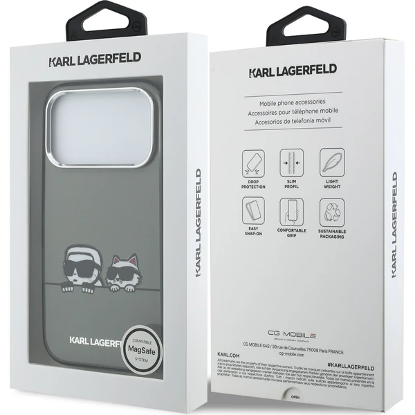 Karl Lagerfeld IML K&CH Heads Logo MagSafe kryt iPhone 17 Pro černý - Pouzdra - Obrázek e78ebef74863484d82c23be83cad504b