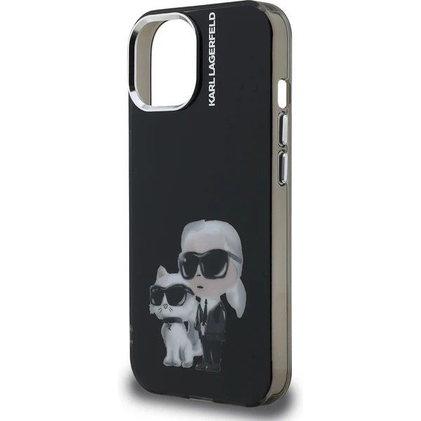 Karl Lagerfeld IML Aquarelle Karl and Choupette kryt iPhone 15 černý - Pouzdra - Obrázek e7c61c9046574c4fa57db69d33ea3c60