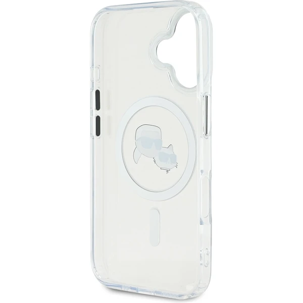Karl Lagerfeld IML K&CH Heads Metal Frame MagSafe kryt pro iPhone 16 Plus čirý - Pouzdra - Obrázek e7f65b53348d459f98fba36f722b310a