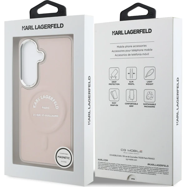 Karl Lagerfeld PU RSG Logo Magnetic kryt Samsung Galaxy S26 růžový - Pouzdra - Obrázek e84238a944044868bac7a20a3a77b9ce