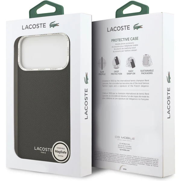 Lacoste PU Leather Champs Elysees MagSafe kryt iPhone 17 Pro Max černý - Pouzdra - Obrázek e84884c5a9c2444e9062ecd9381b1cff
