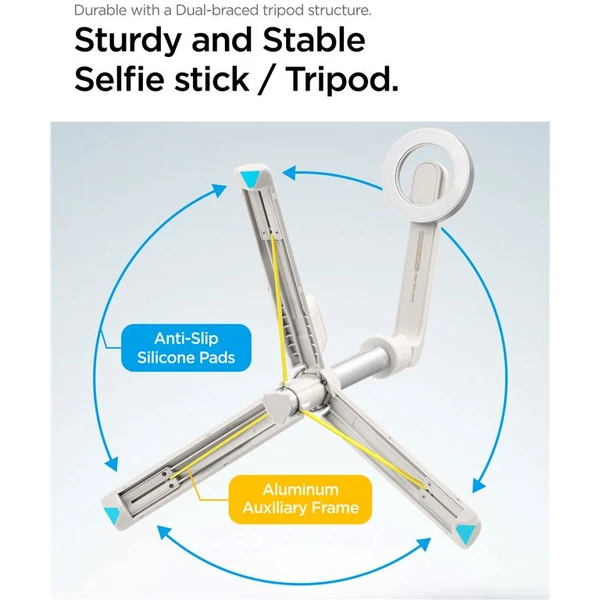 Spigen MagSafe Tripod Selfie Stick béžová - Držáky - Obrázek e871cbdbcb4e4af88c9c554b75bce662