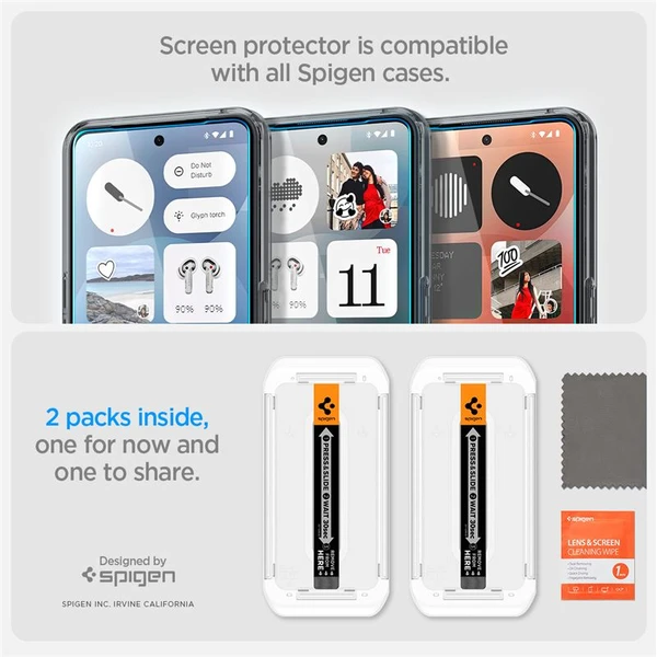 Spigen Glass tR EZ Fit HD tvrzené sklo Nothing Phone (3a)/(3a) Pro čiré - Ochranné folie a skla - Obrázek e8cb07814fa348018711c472d9e31b7b