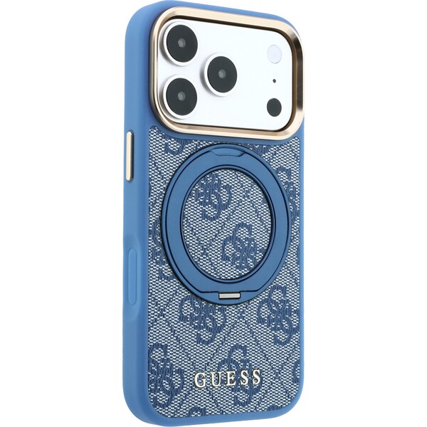Guess PU 4G Ring Stand MagSafe kryt iPhone 18 Pro modrý - Pouzdra - Obrázek e8dac05b0ddc45098e199f5de6f8d9d9