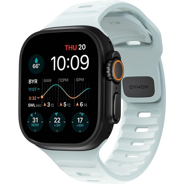Nomad Sport Strap M/L řemínek pro Apple Watch 49/46/45/44/42mm Ice Blue Glow