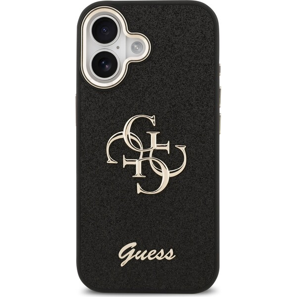 Guess PU Fixed Glitter 4G Metal Frame kryt iPhone 17 černý - Pouzdra - Obrázek e8e54be3abe7450d8aa352c06a37a4c2
