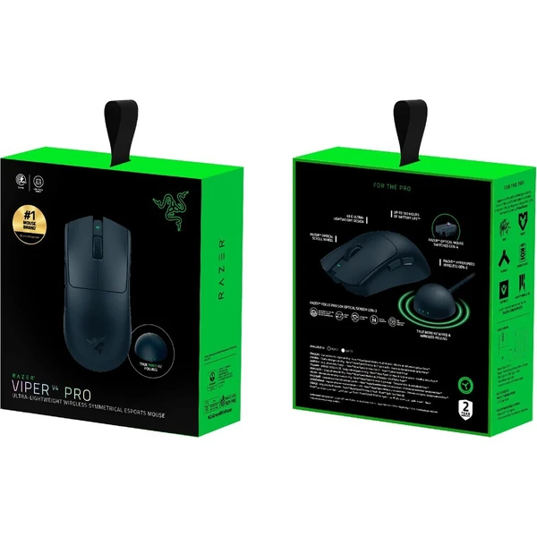 Razer Viper V4 Pro bezdrátová herní myš černá - Myši - Obrázek e9264bee91544c39aa3185a1ef6c9e37