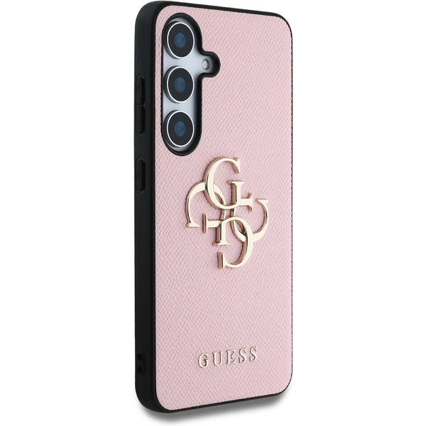 Guess PU Grained 4G Metal Logo kryt Samsung Galaxy S25 růžový - Pouzdra - Obrázek e928c0aed724474b99d934b5b67bd32e