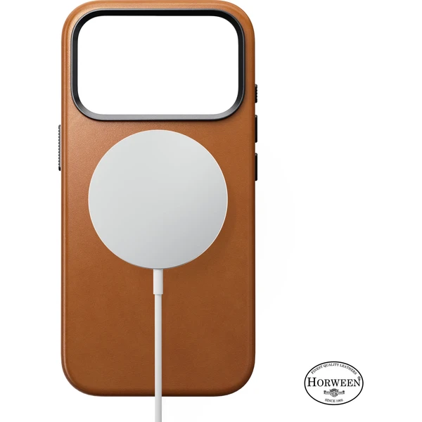 Nomad Traditional Leather (Horween) MagSafe kožený kryt iPhone 18 Pro Saddle - Pouzdra - Obrázek e93474bef6894543a97ebc03079dff15