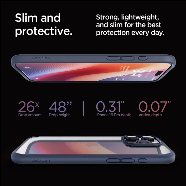 Spigen Ultra Hybrid kryt iPhone 16 Pro navy blue - Pouzdra - Obrázek e9359d7b6daa44398c05a98e57dd037e