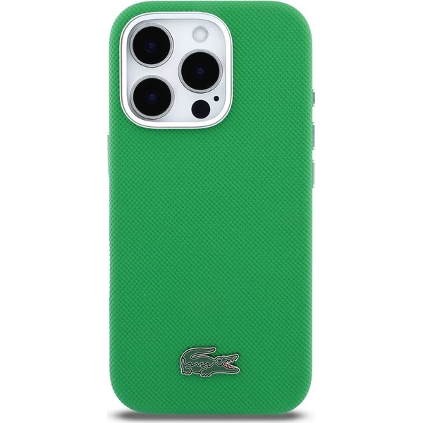 Lacoste PVC Iconic Petit Pique Metal Logo MagSafe kryt iPhone 16 Pro zelený - Pouzdra - Obrázek e95538b47afd409f8d15959e2171974b