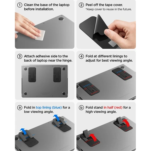 Spigen Slim Fold Laptop Stand LD201-S2 stojánek pro notebook/MacBook černý - Stojánky - Obrázek e99c9ab38d664274a4620d679e343a86