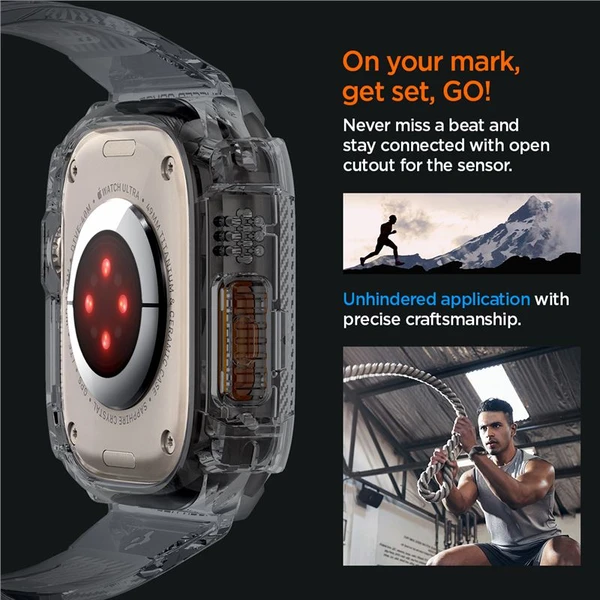 Spigen Rugged Armor Pro řemínek s pouzdrem Apple Watch Ultra 3/2/1 (49mm) kouřový - Pouzdra - Obrázek e9ab5b7206004366a84bca57731cde81
