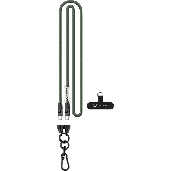 Tactical Wire Snake popruh s nabíjecím kabelem USB-C 1,2m Green - Popruhy a crossbody - Obrázek e9b4379250424190898c28badc8bf0f4