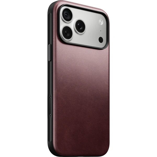 Nomad Modern Leather (Horween) MagSafe kožený kryt iPhone 17 Pro Max/18 Pro Max Burgundy - Pouzdra - Obrázek e9c6715d2e3b4fa88745f405199a39bc