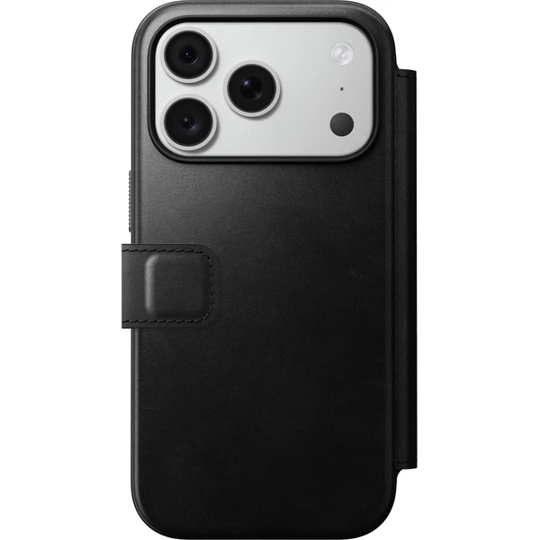 Nomad Modern Leather Folio (Horween) MagSafe kožené pouzdro iPhone 17 Pro/18 Pro Black - Pouzdra - Obrázek e9dc17b60aff45d59dc9943a7114d534
