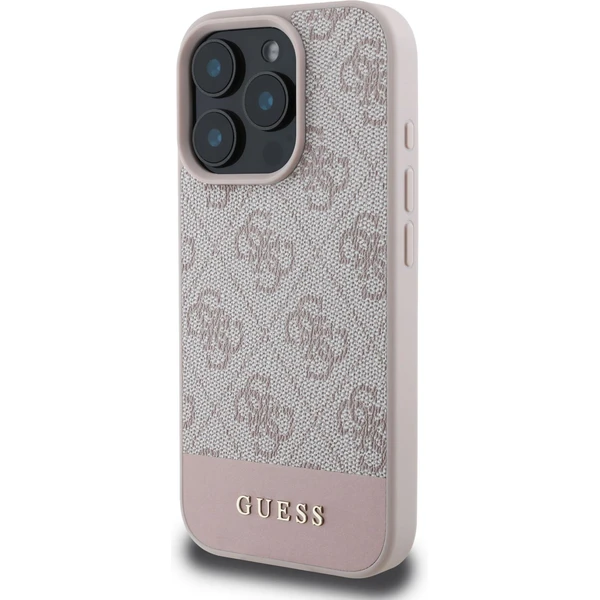 Guess PU 4G Stripe kryt iPhone 16 Pro Max růžový - Pouzdra - Obrázek e9f05ebcc42a45b78f7eb094c76933bf