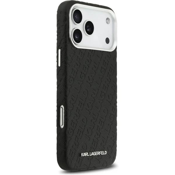 Karl Lagerfeld Grained PU Repeated Logo MagSafe kryt iPhone 17 Pro Max černý - Pouzdra - Obrázek ea1f7b4dc18b41b9b1920e7860320ceb