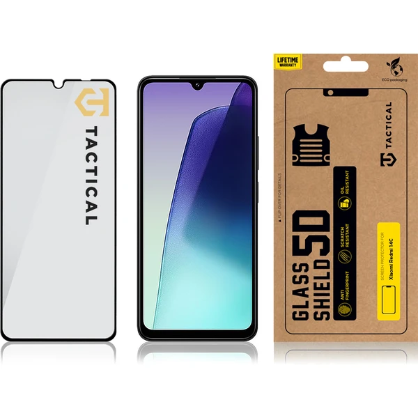 Tactical Glass Shield 5D sklo pro Xiaomi Redmi 14C 4G/Poco C75 černé - Ochranné folie a skla - Obrázek ea342bbf13a447d2b4bbc0c08f5e40b3