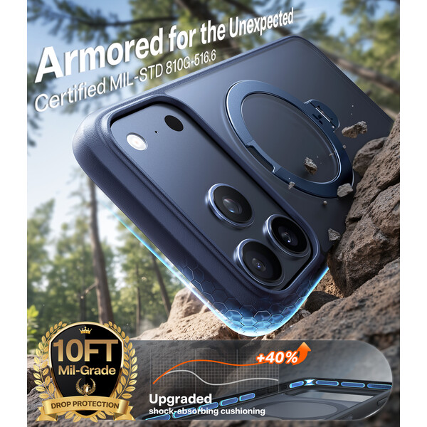 Torras Ostand Q3 Spin MagSafe kryt iPhone 17 Pro midnight blue - Pouzdra - Obrázek ea61ff5678144e499e8f65bcaa9c0455