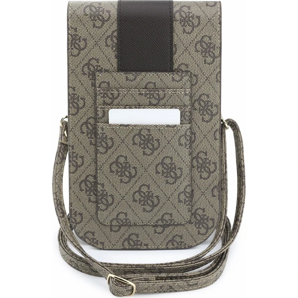 Guess PU 4G Stripe Metal Logo taška na telefon hnědá - Pouzdra - Obrázek ea6ae011ced64b439099df2ee0258d71