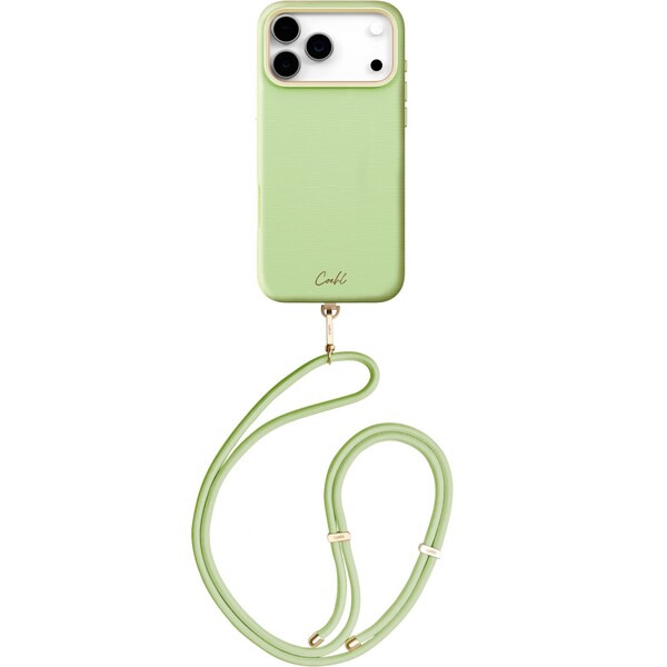 UNIQ Coehl Mirelle MagSafe kryt s poutkem iPhone 17 Pro Max Lint Green