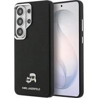 Karl Lagerfeld Grained PU Leather K&CH Heads Magnetic kryt Samsung Galaxy S26 Ultra černý - Pouzdra